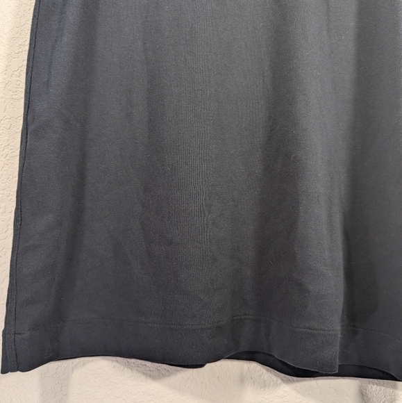 Lauren Ralph Lauren Petite Black Knit Shift Dress P/M Casual Chic Cotton - Picture 8 of 13